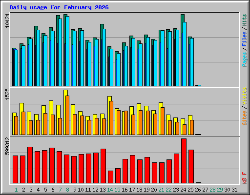 Daily usage for February 2026