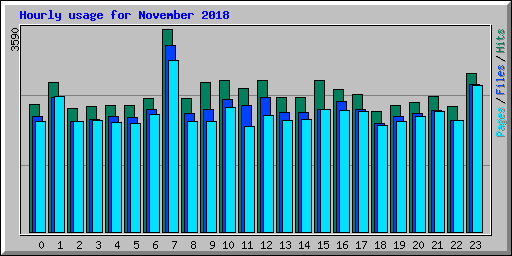 Hourly usage for November 2018