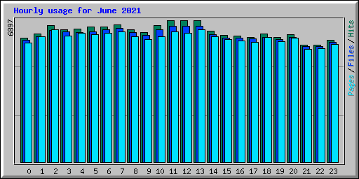 Hourly usage for June 2021