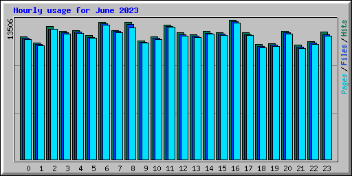 Hourly usage for June 2023