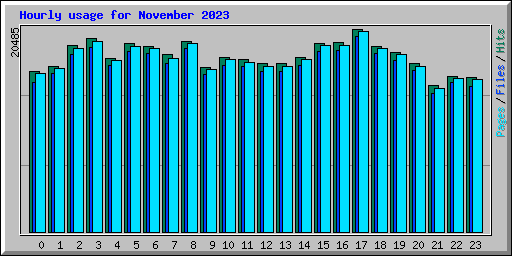 Hourly usage for November 2023