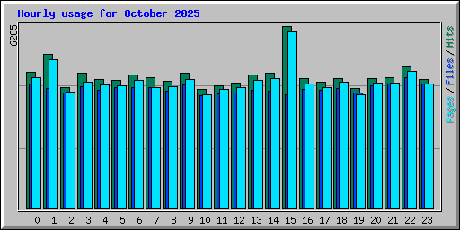 Hourly usage for October 2025