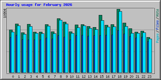 Hourly usage for February 2026