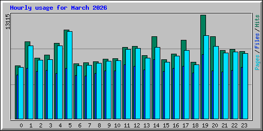 Hourly usage for March 2026
