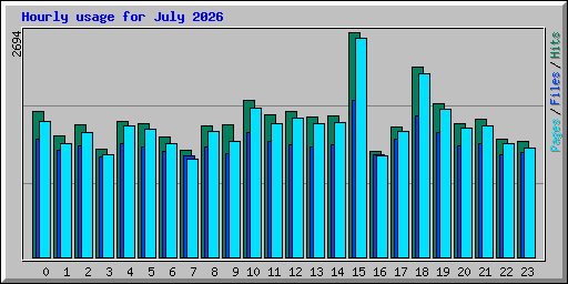 Hourly usage for July 2026