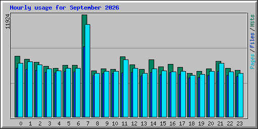Hourly usage for September 2026